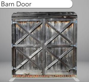 Barn Door wedding photo booth backdrop, weathered sliding barn doors for a ranch or a winery