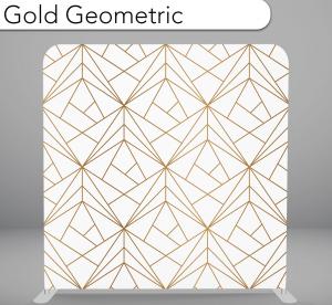 Gold Geometric wedding photo booth backdrop, gold linework on ivory, soft and modern