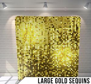 Large Gold Sequins wedding photo booth backdrop, oversized gold sequins that catch every flash