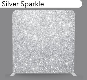 Silver Sparkle wedding photo booth backdrop, fine silver glitter, bright and neutral with any palette