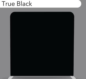 True Black wedding photo booth backdrop, flat black, so nothing competes with your guests